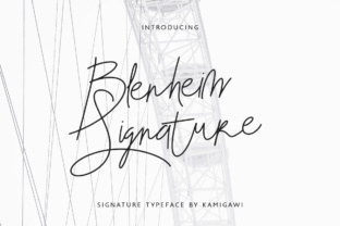 Blenheim Signature: A Modern Script Typeface for Editorial Design