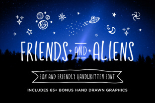 Friends and Aliens: A Nostalgic Typeface for Thematic Crafts