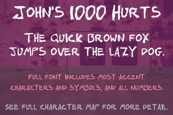John s 1000 Hurts: A Handwritten Typeface for Authentic Craft Projects