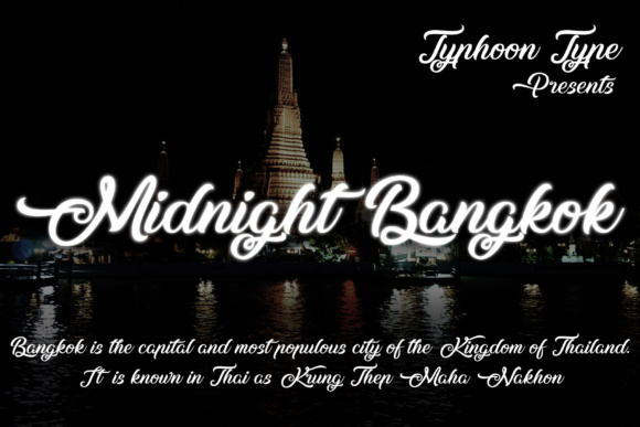 Midnight Bangkok: Elevating Campaign Visuals with Elegant Script Typography