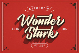 Wonder Stark Typeface: Bold Script for Handmade Brands
